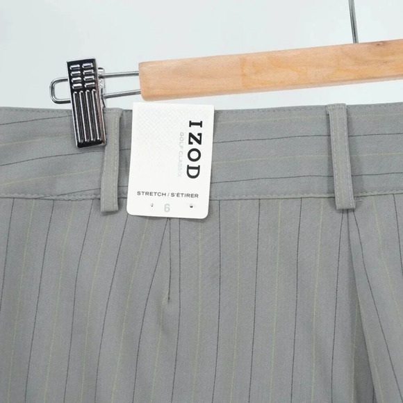 Izod Women's  Golf Classix Stretch Gray pinstripe Pants | 6 NWT - Picture 5 of 9